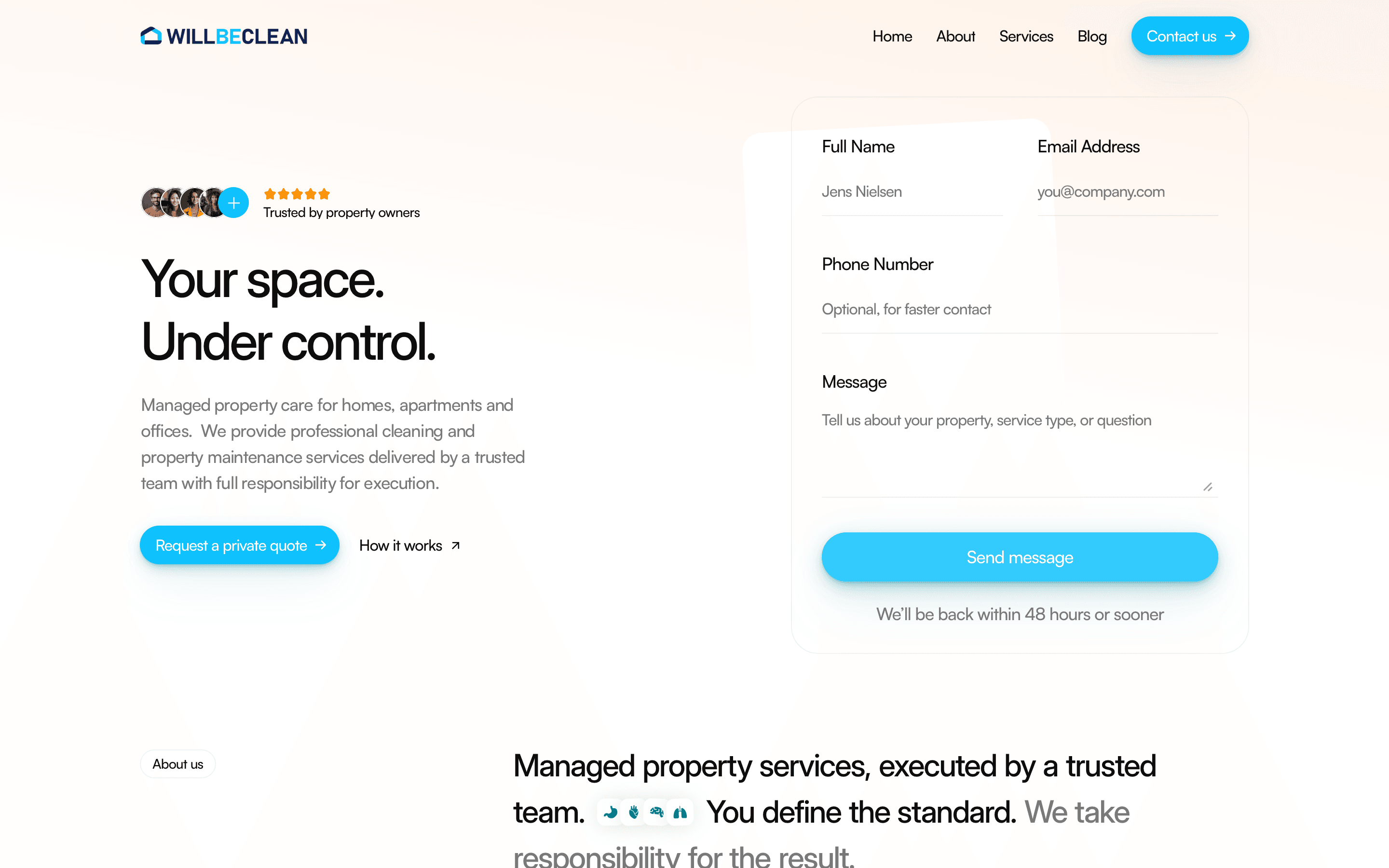 willbeclean.dk — wdrożenie